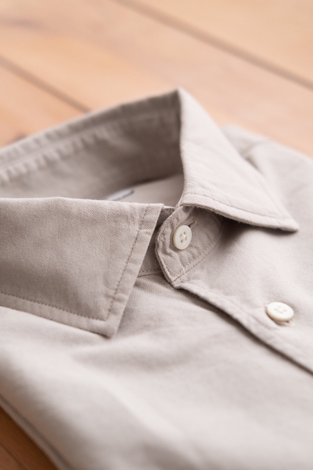 Standard Shirt Oxford Garment Dyed Taupe