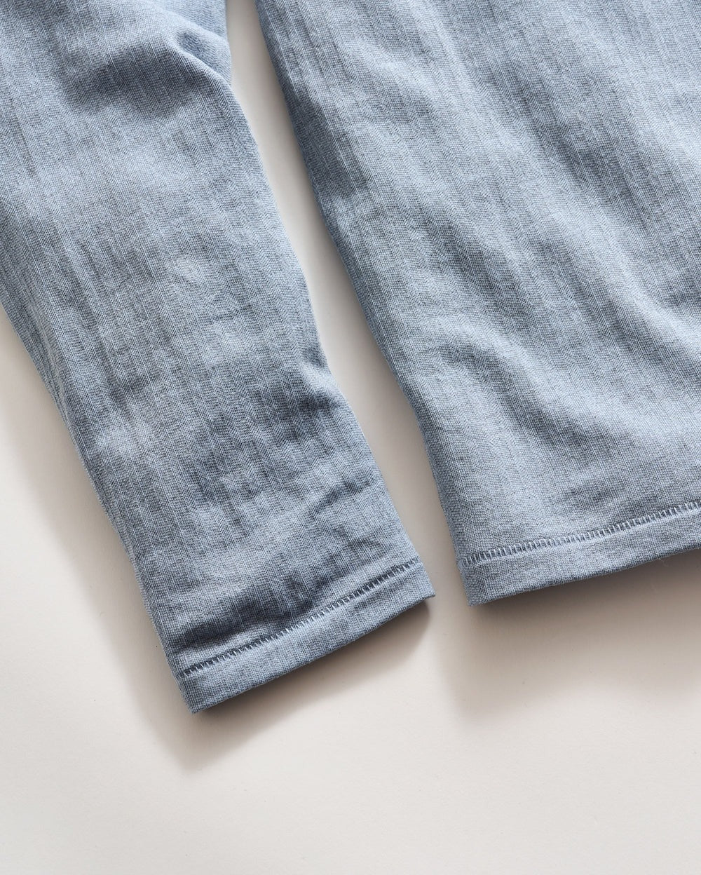 Long-Sleeve Herringbone Polo Blue Fog