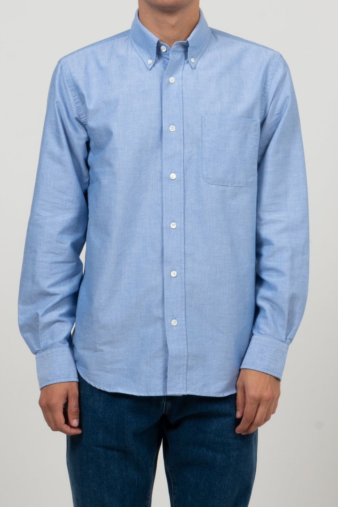 Button Down American Oxford Light Blue