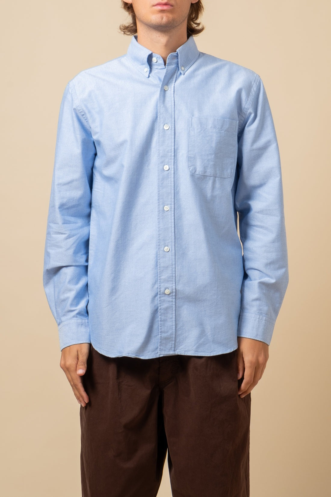 Button Down American Oxford Light Blue