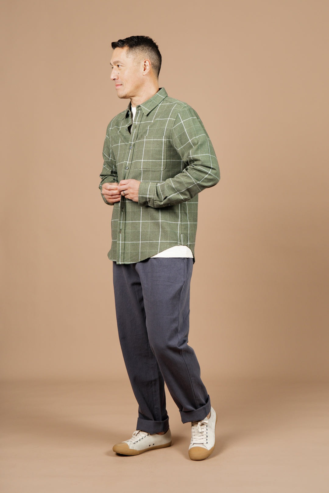 Larson Shirt Rosemary Twill Windowpane