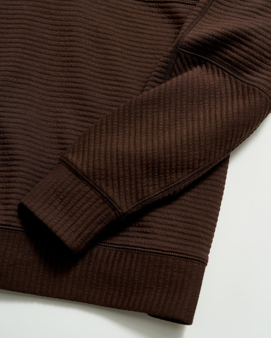 Quilted Half Zip Chocolate