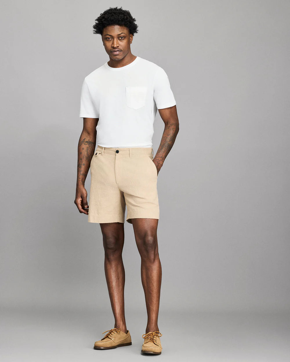 Slub Cotton Moore Short Khaki