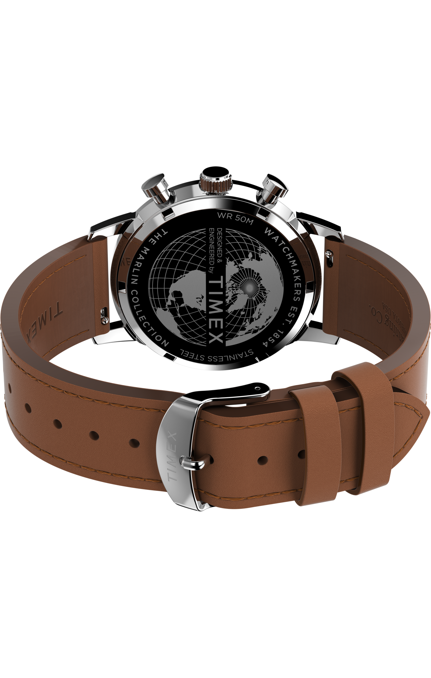 Marlin Chronograph Tachymeter - 40mm Leather Strap Watch