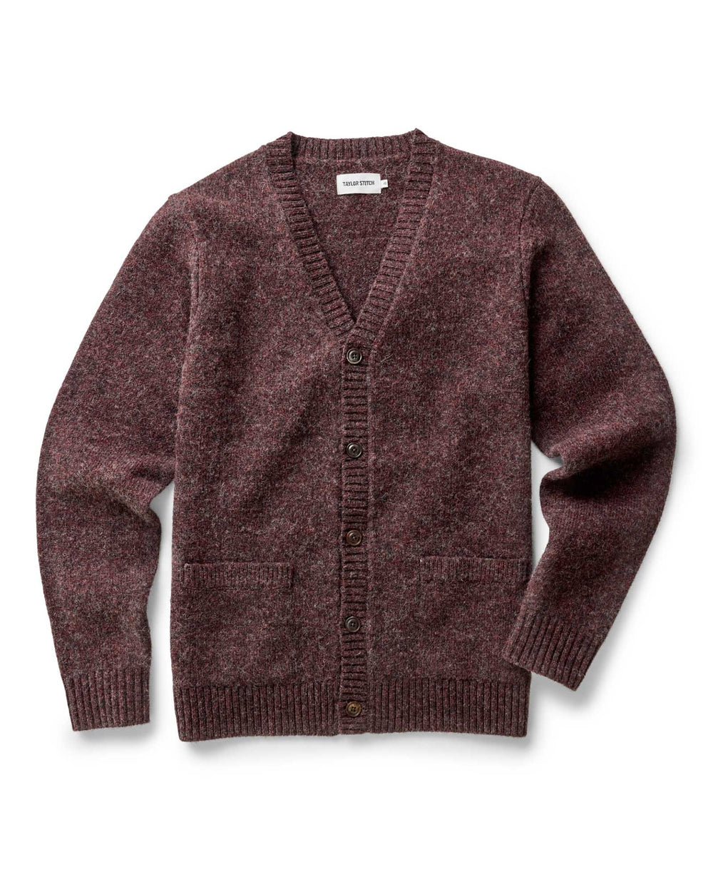 The Eastmoor Cardigan Heather Port Wool