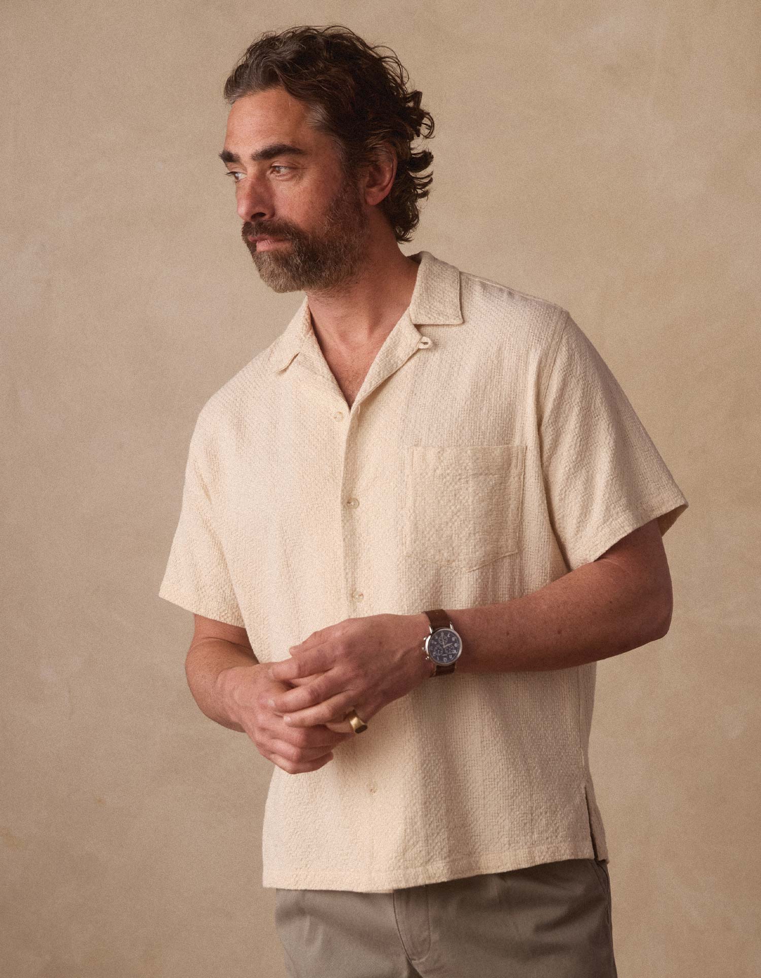 Freshwater Resort Shirt Motivo Chalk