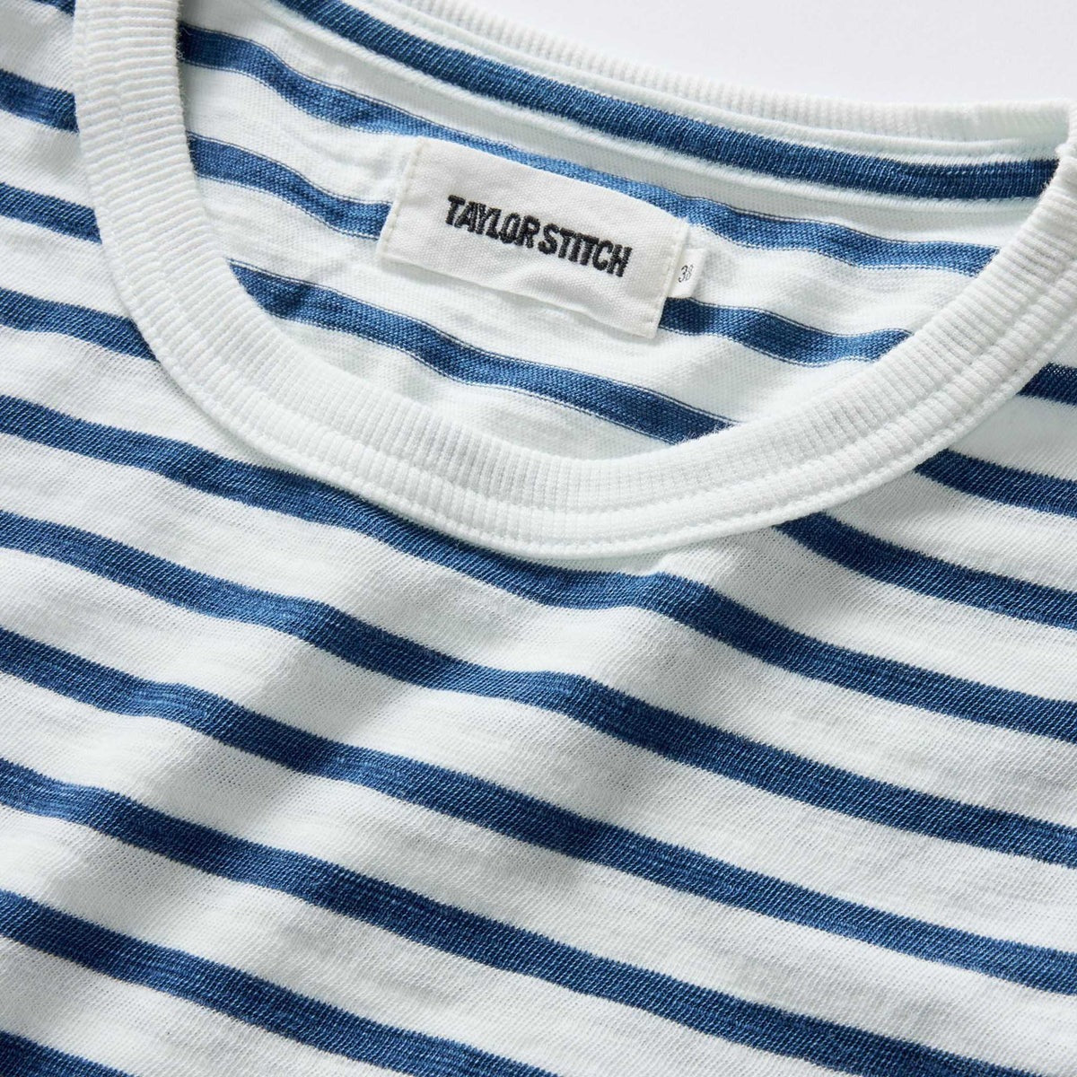 The Organic Cotton Long Sleeve Tee Indigo Stripe