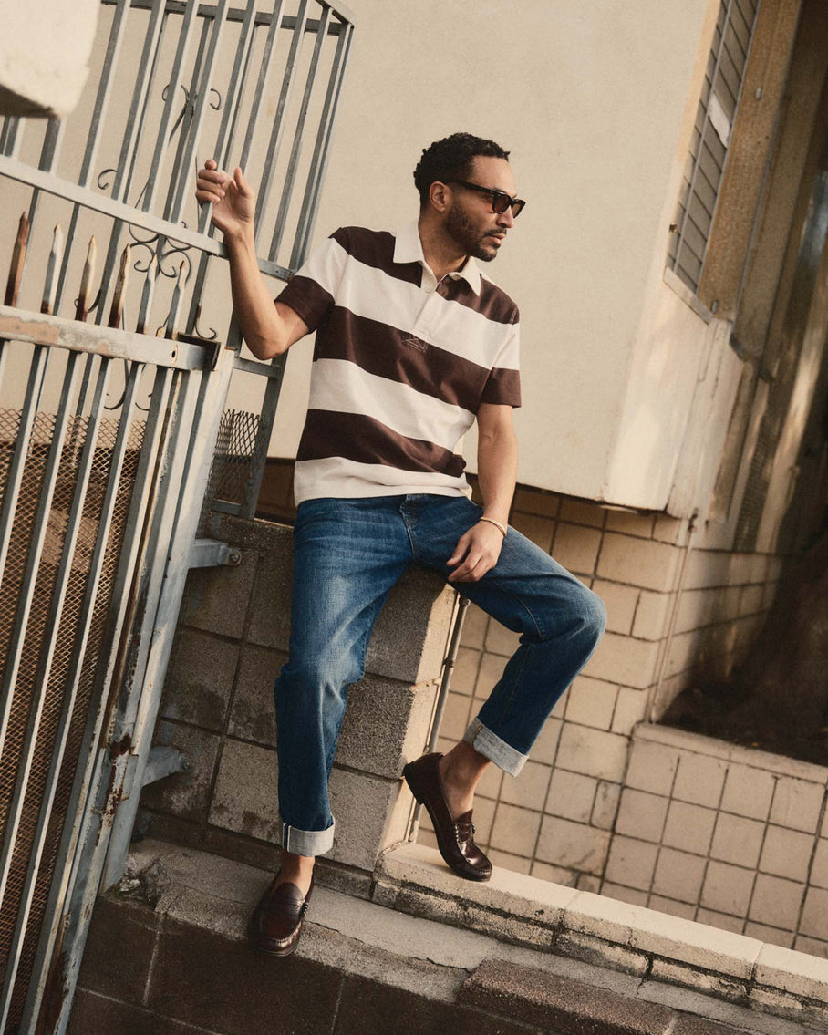The SS Rugby Shirt Port Stripe