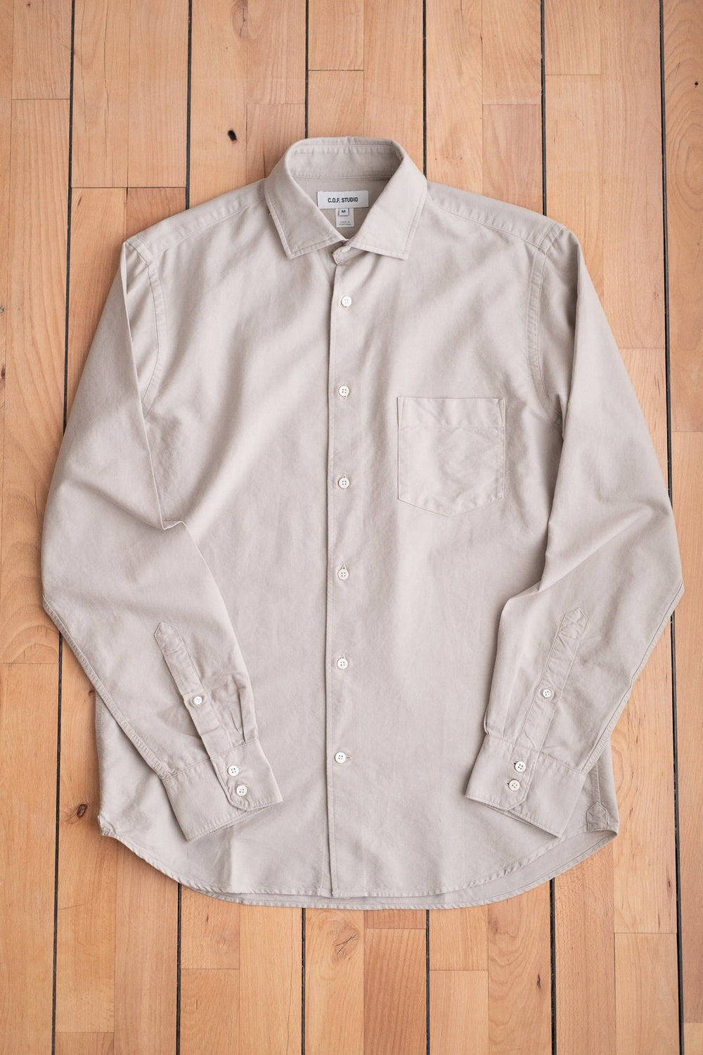 Standard Shirt Oxford Garment Dyed Taupe