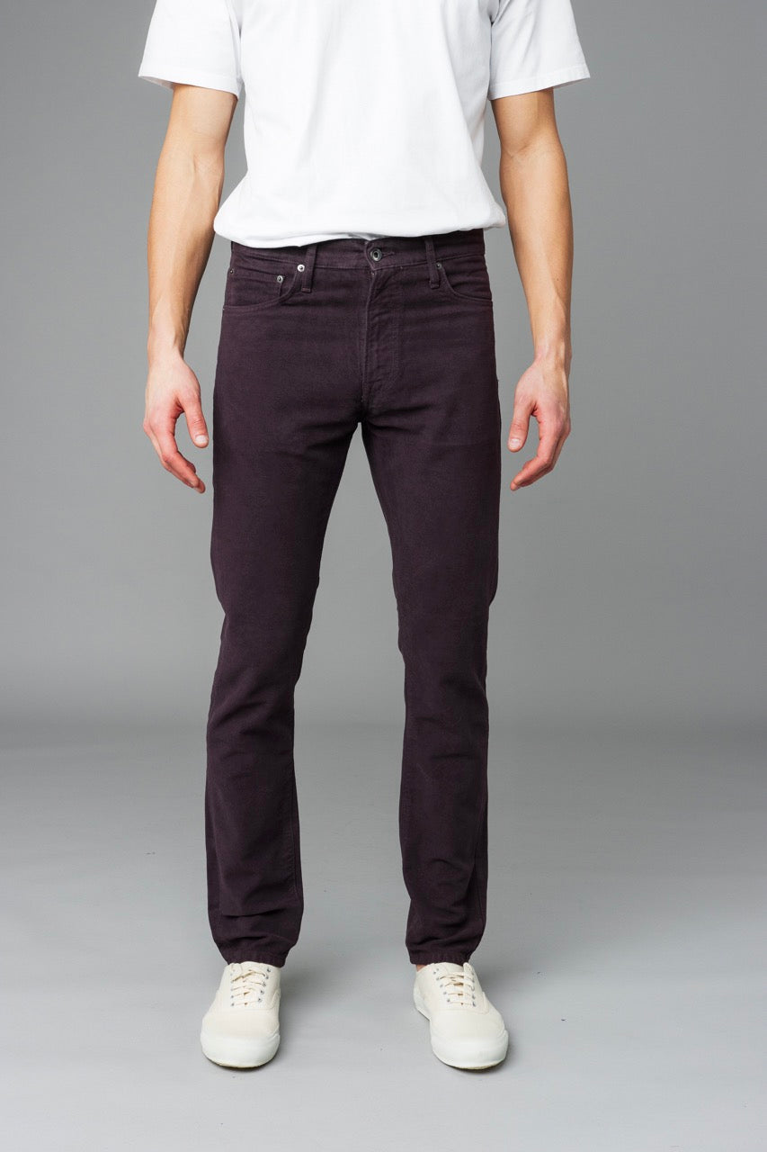 M7 Tapered Soft Moleskin Burgundy