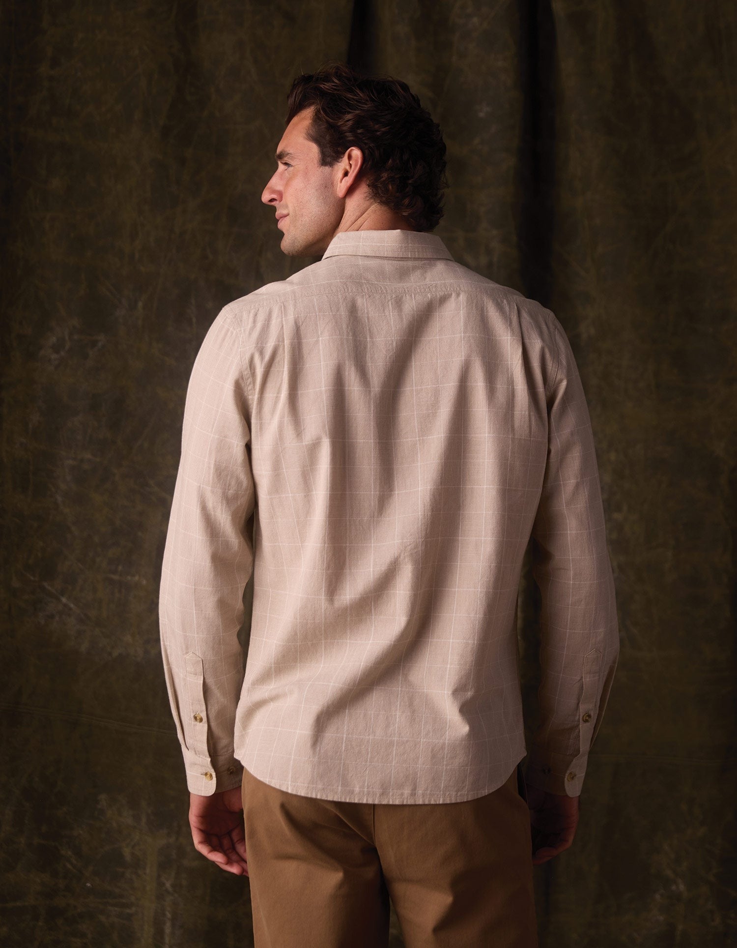 Nikko Classic Button Up Tan Plaid