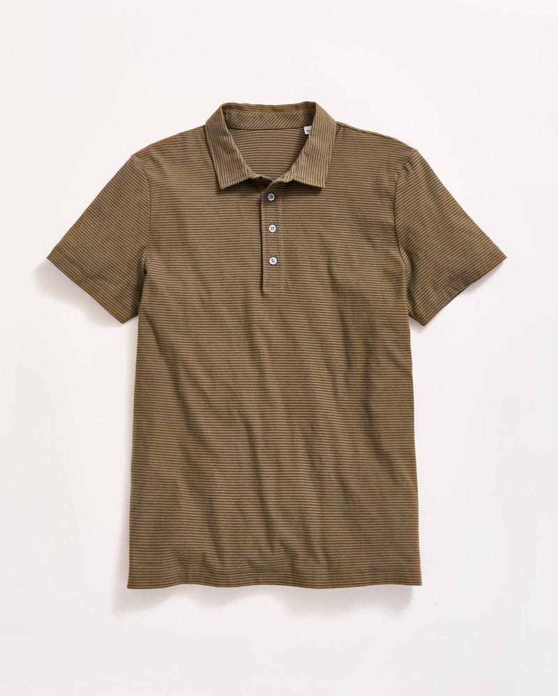 Stripe Pensacola Polo Olive/Black