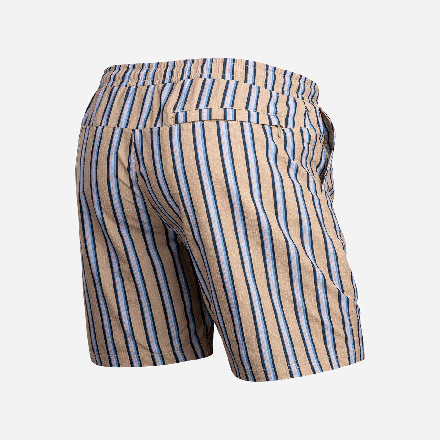 Wave Swim Short 2N1 Stripe Beige