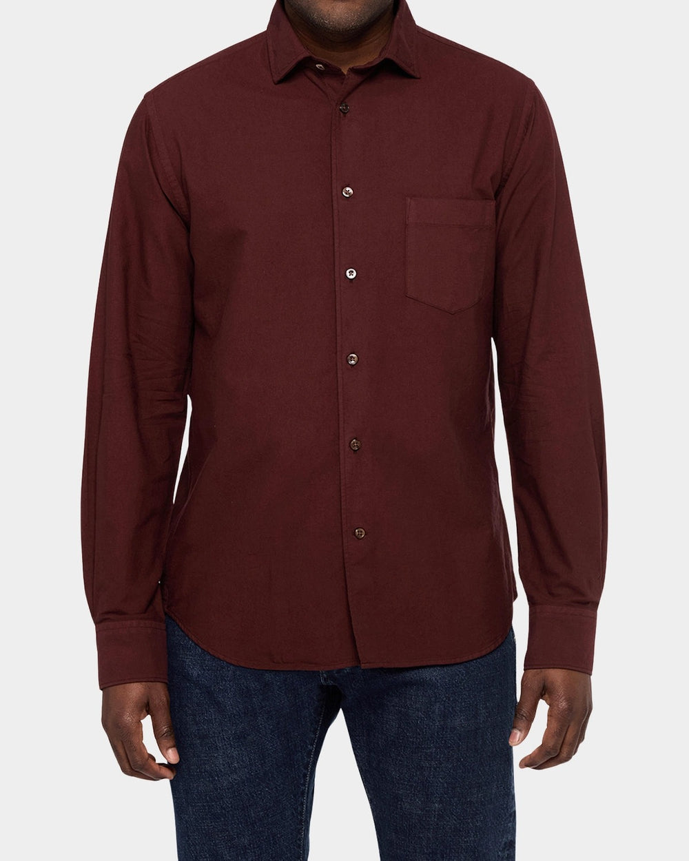 Standard Shirt Oxford Garment Dyed Rosso