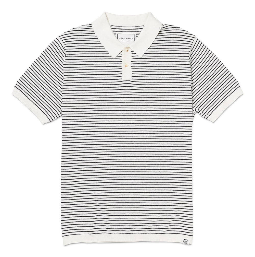Seawell Beach Stripe Polo Cream