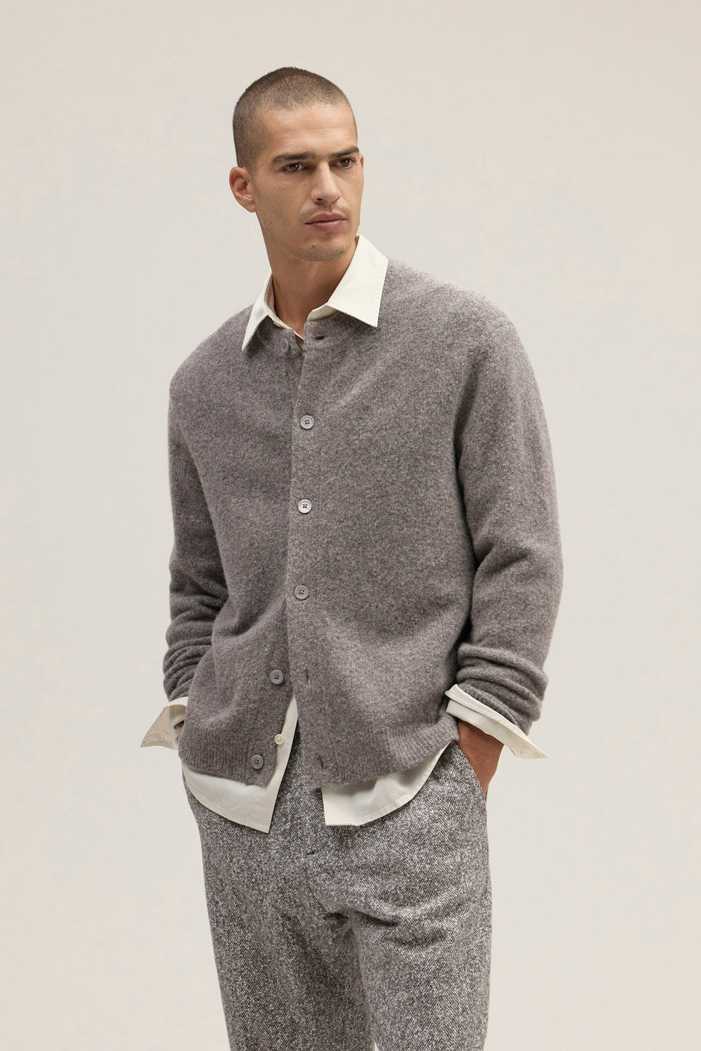 Jasper Crew Cardigan Mable Husk