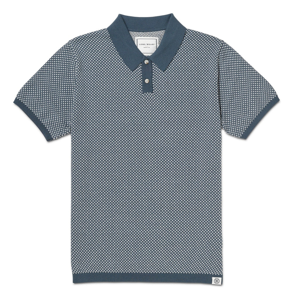 Edgartown Seawell Knit Polo Marine