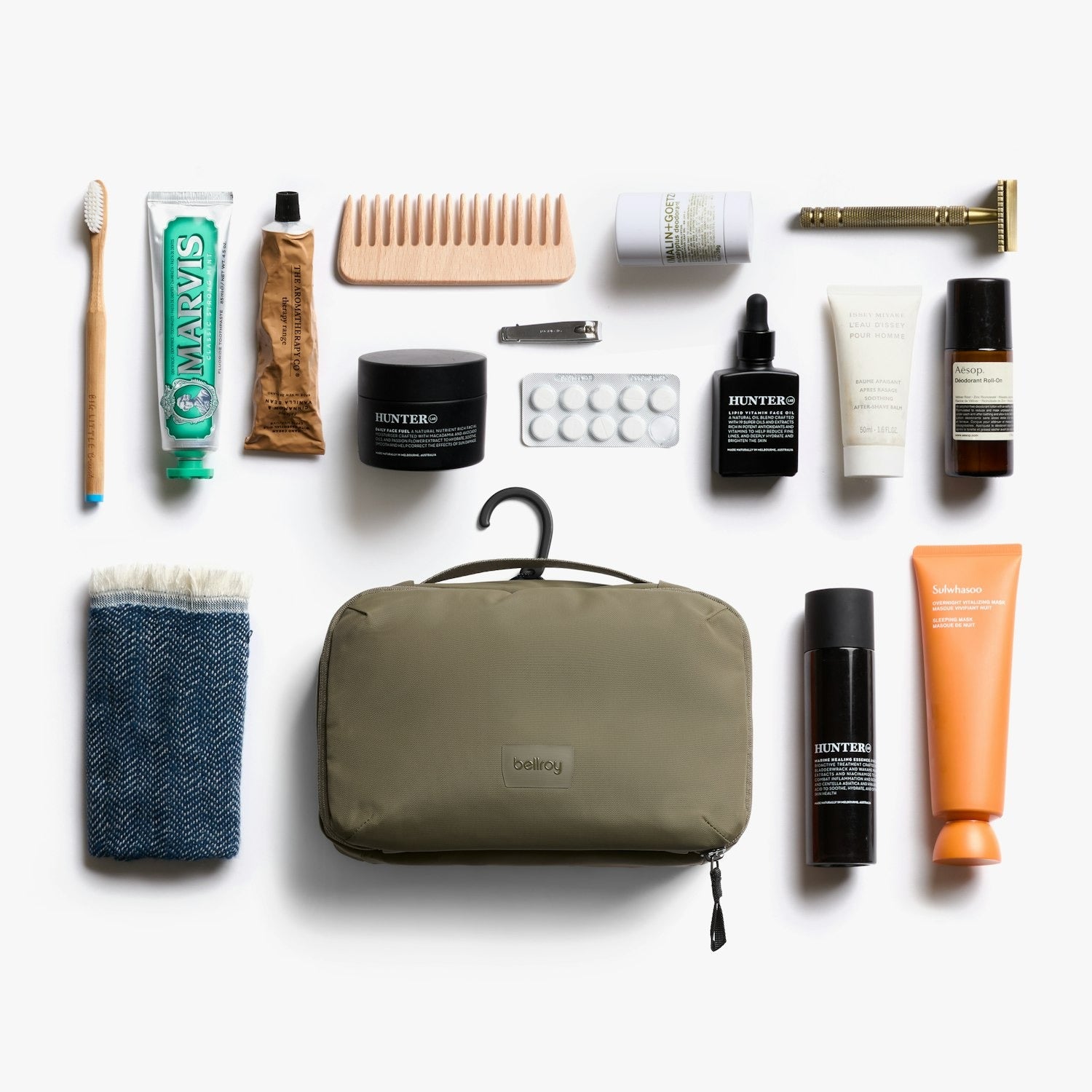 Hanging Toiletry Kit - Sea Kelp