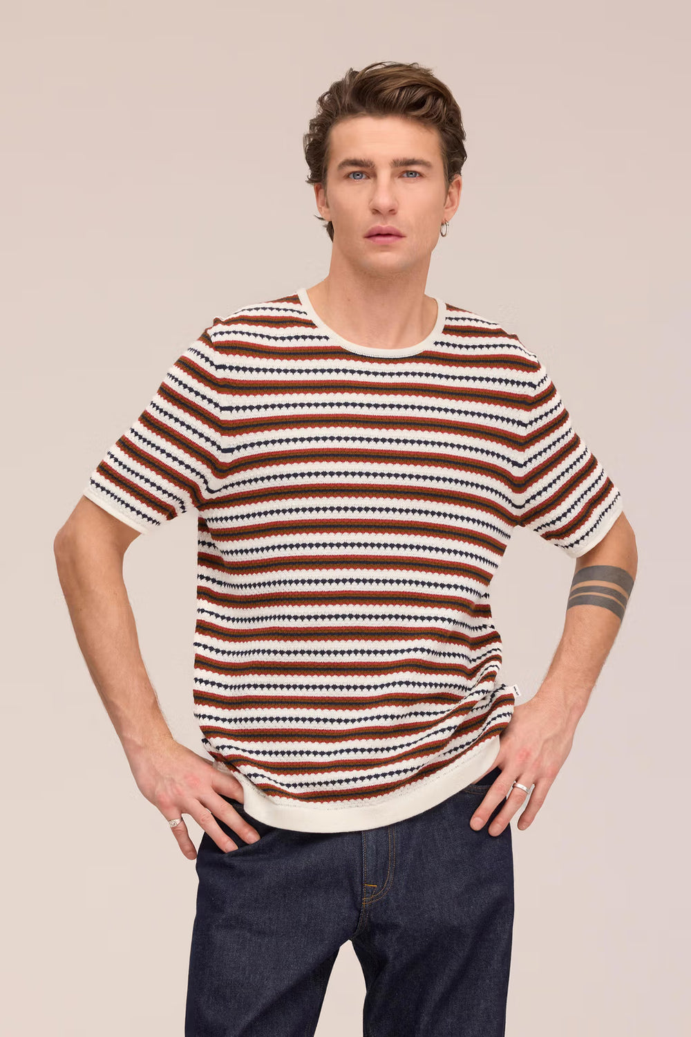 Bari T-Shirt Ivory Multi