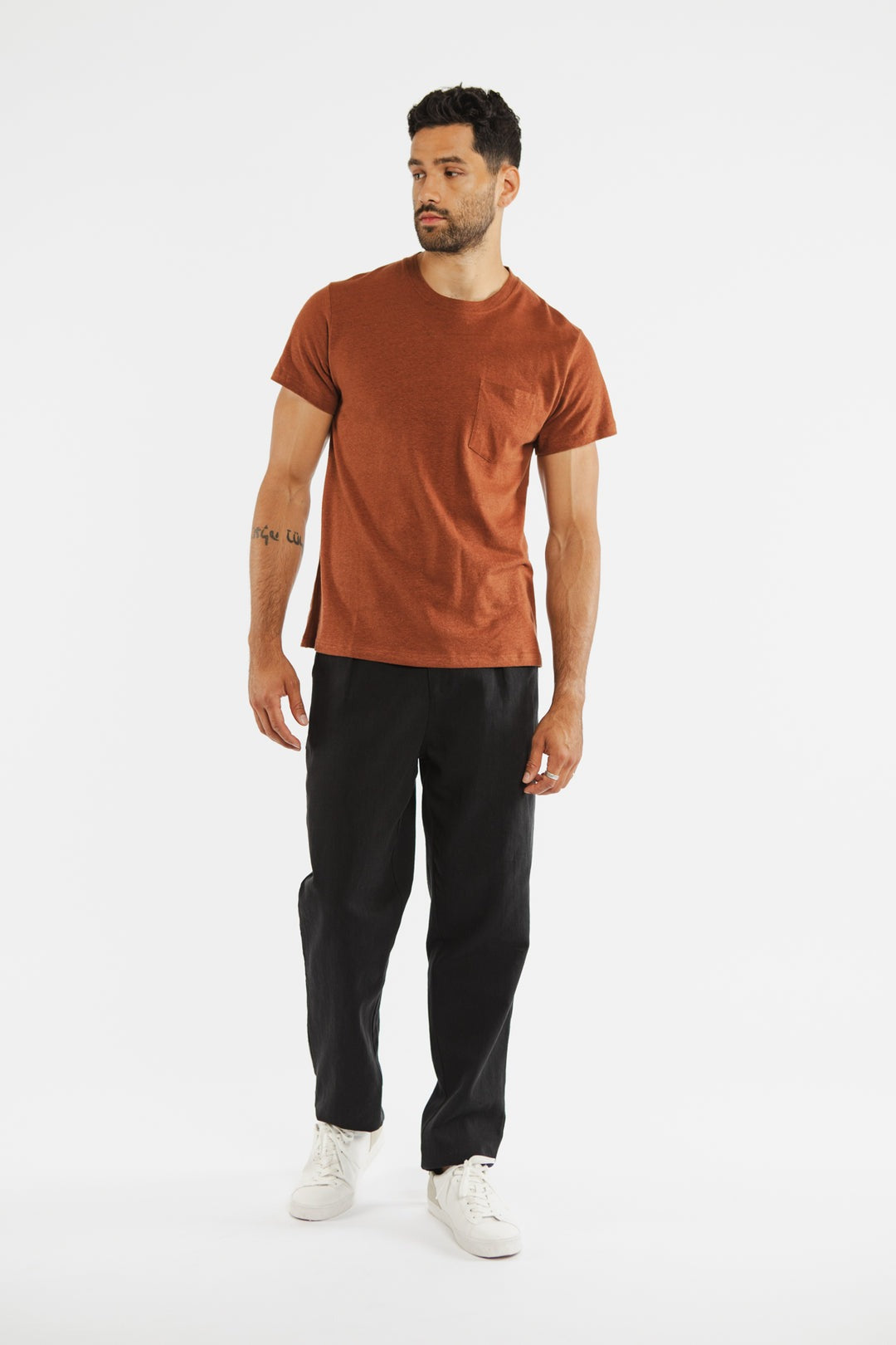 Organic Hemp Pocket Tee Burnt Umber