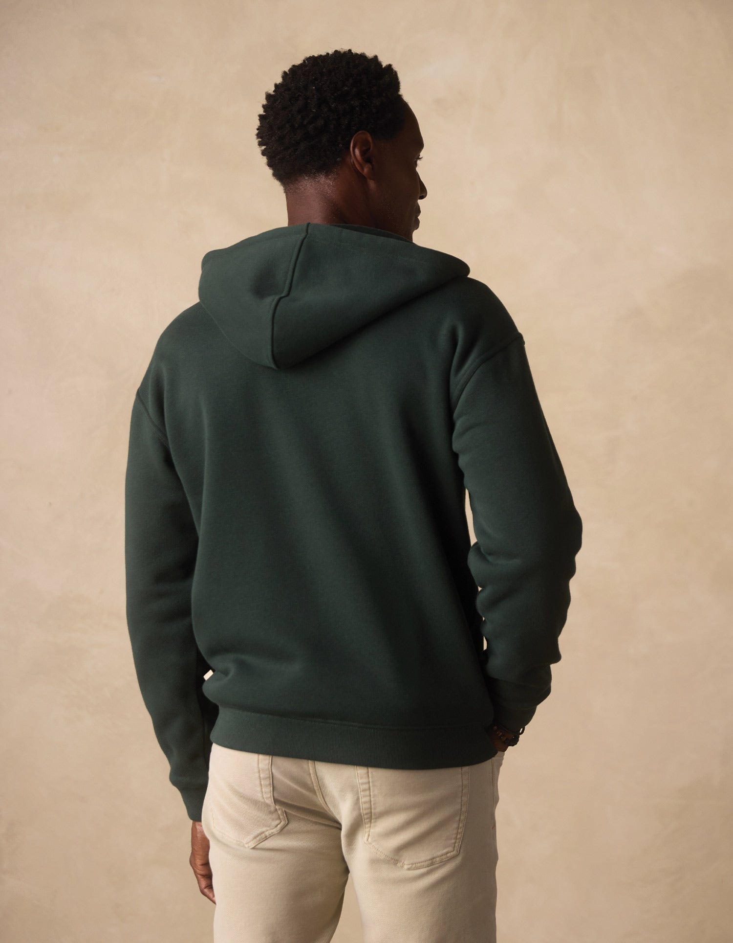 Normal Fleece Full Zip Hoodie Varsity Green