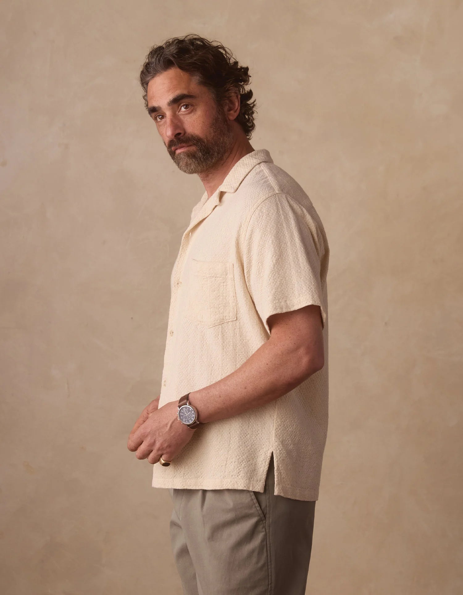 Freshwater Resort Shirt Motivo Chalk
