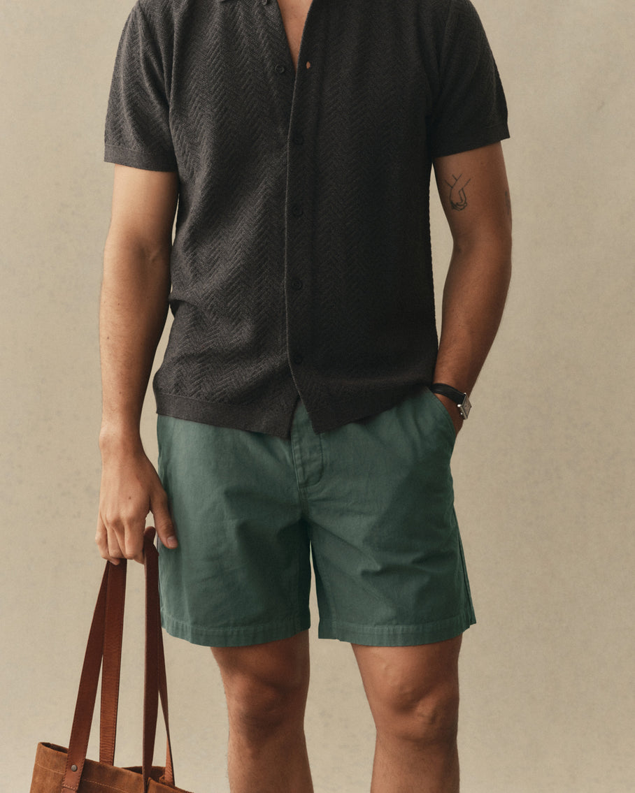 The Apres Short Organic Deep Sea Foundation Twill