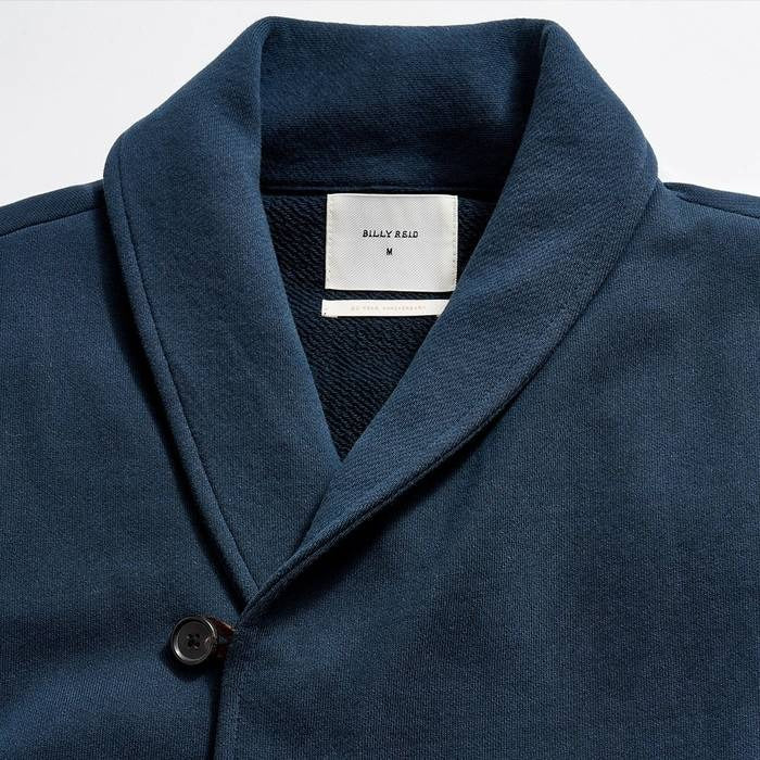 John Shawl Cardigan Carbon Blue