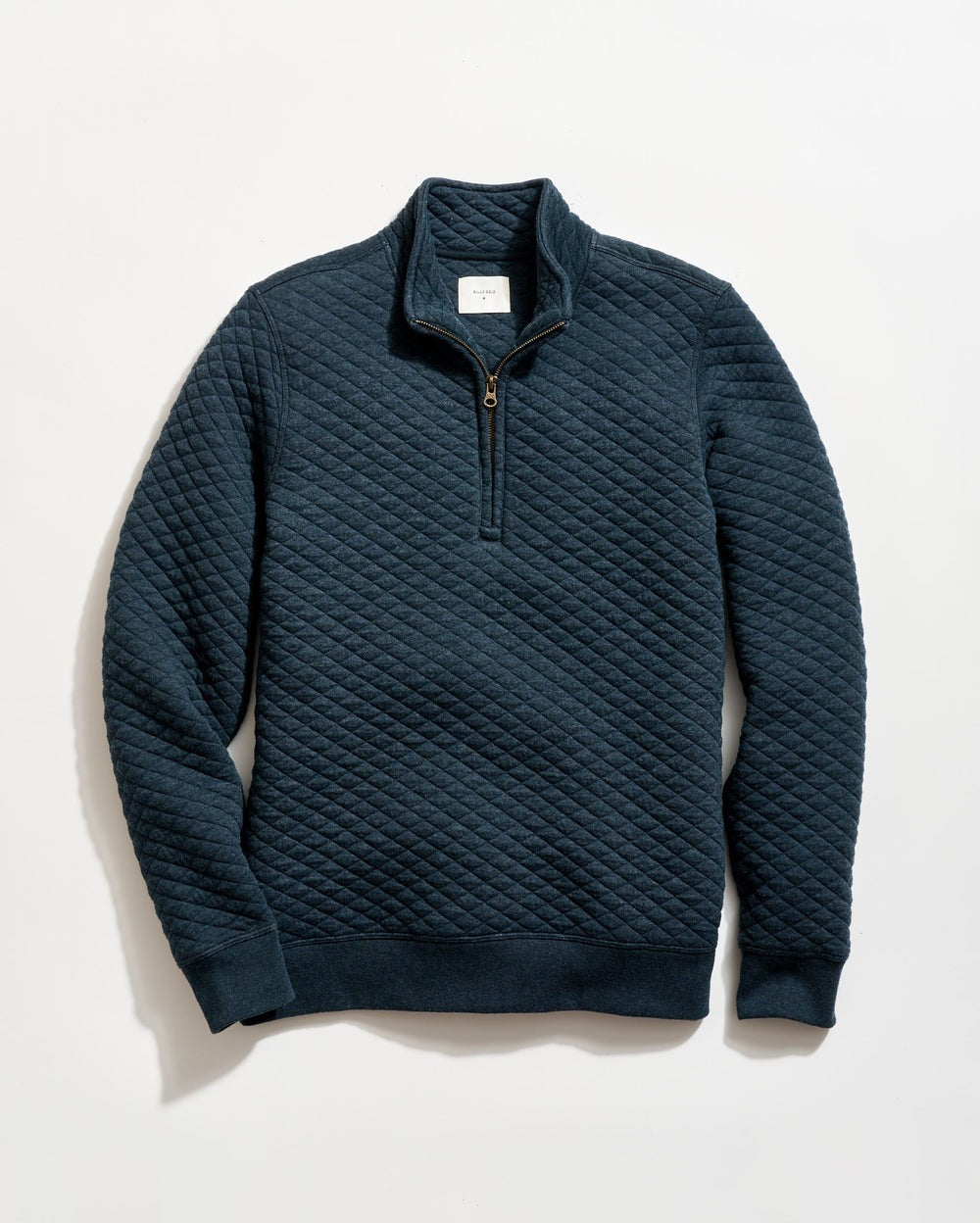 Diamond Quilt Half Zip Carbon Blue