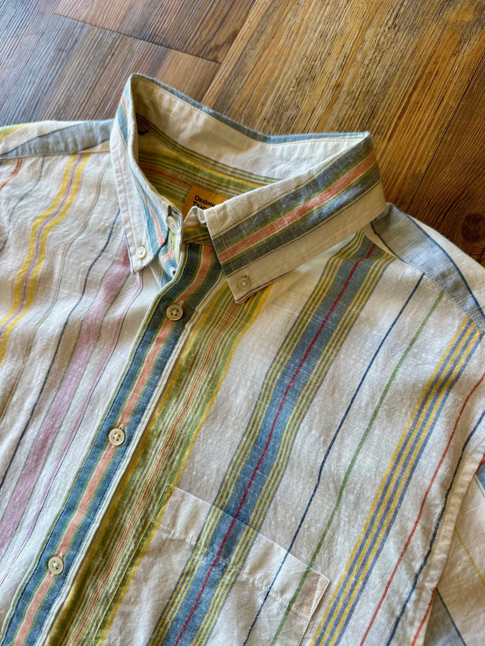 Classic Button Down Collar S/S Shirt Multi Stripe