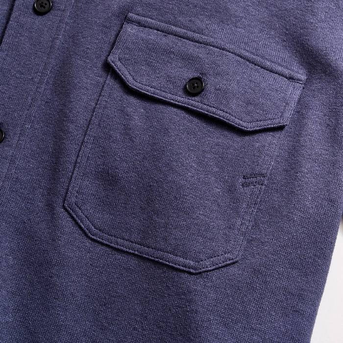 S/S Hemp Cotton Knit Shirt Navy
