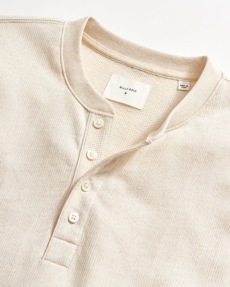 Long Sleeve French Terry Henley Oatmeal