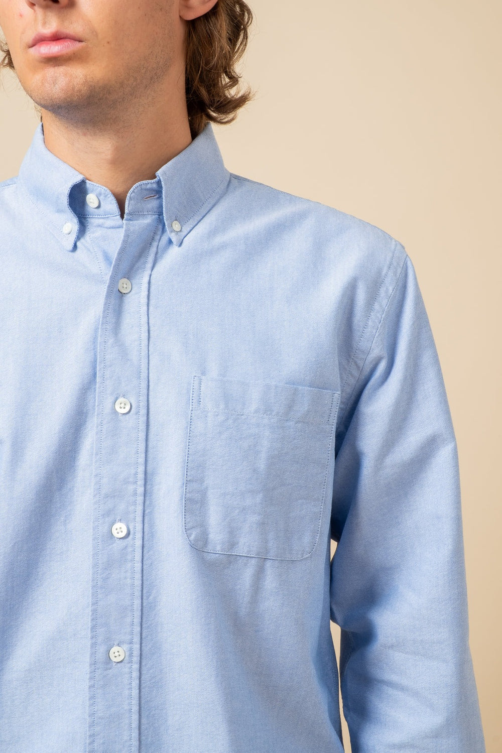 Button Down American Oxford Light Blue