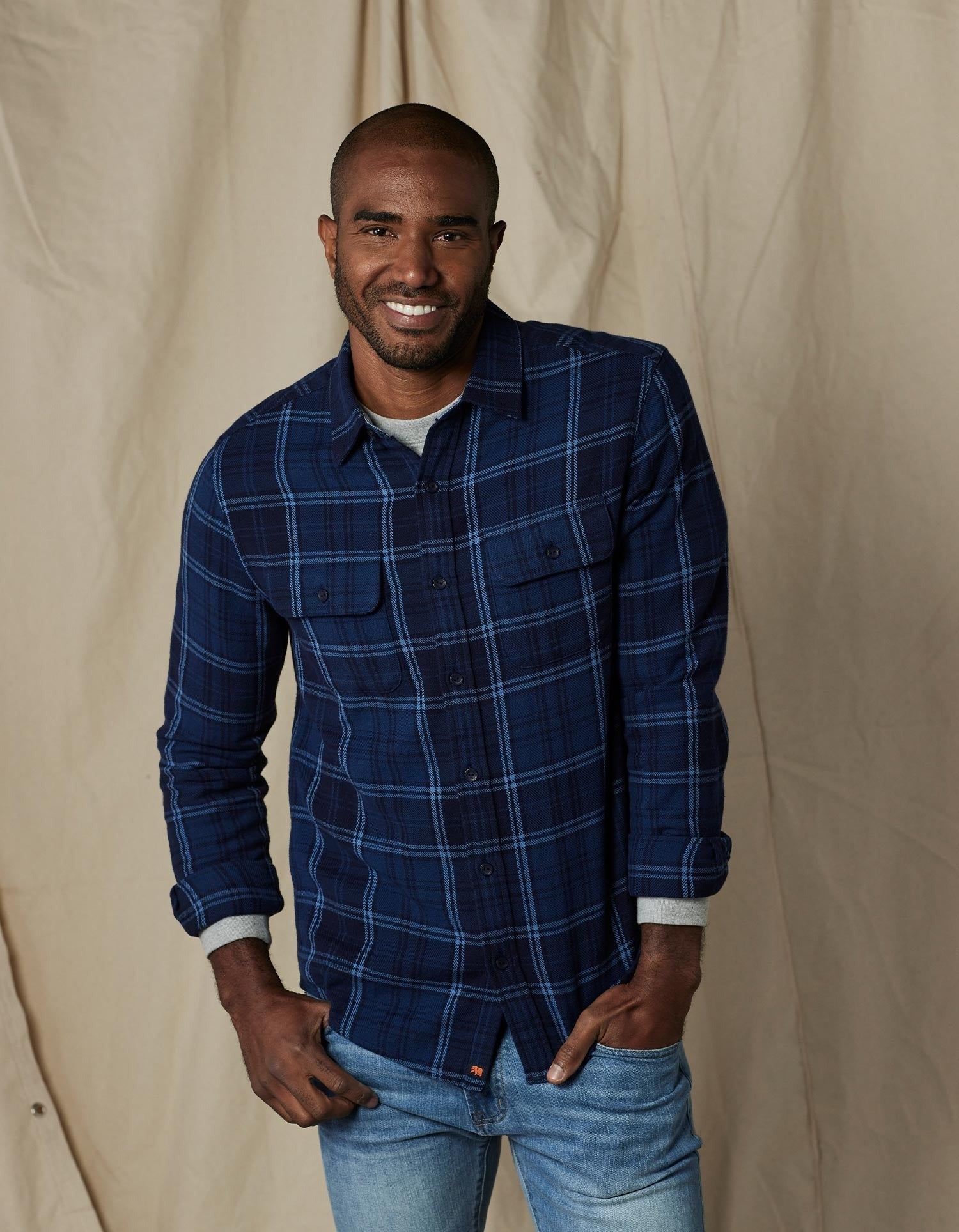 Mountain Overshirt Indigo Plaid