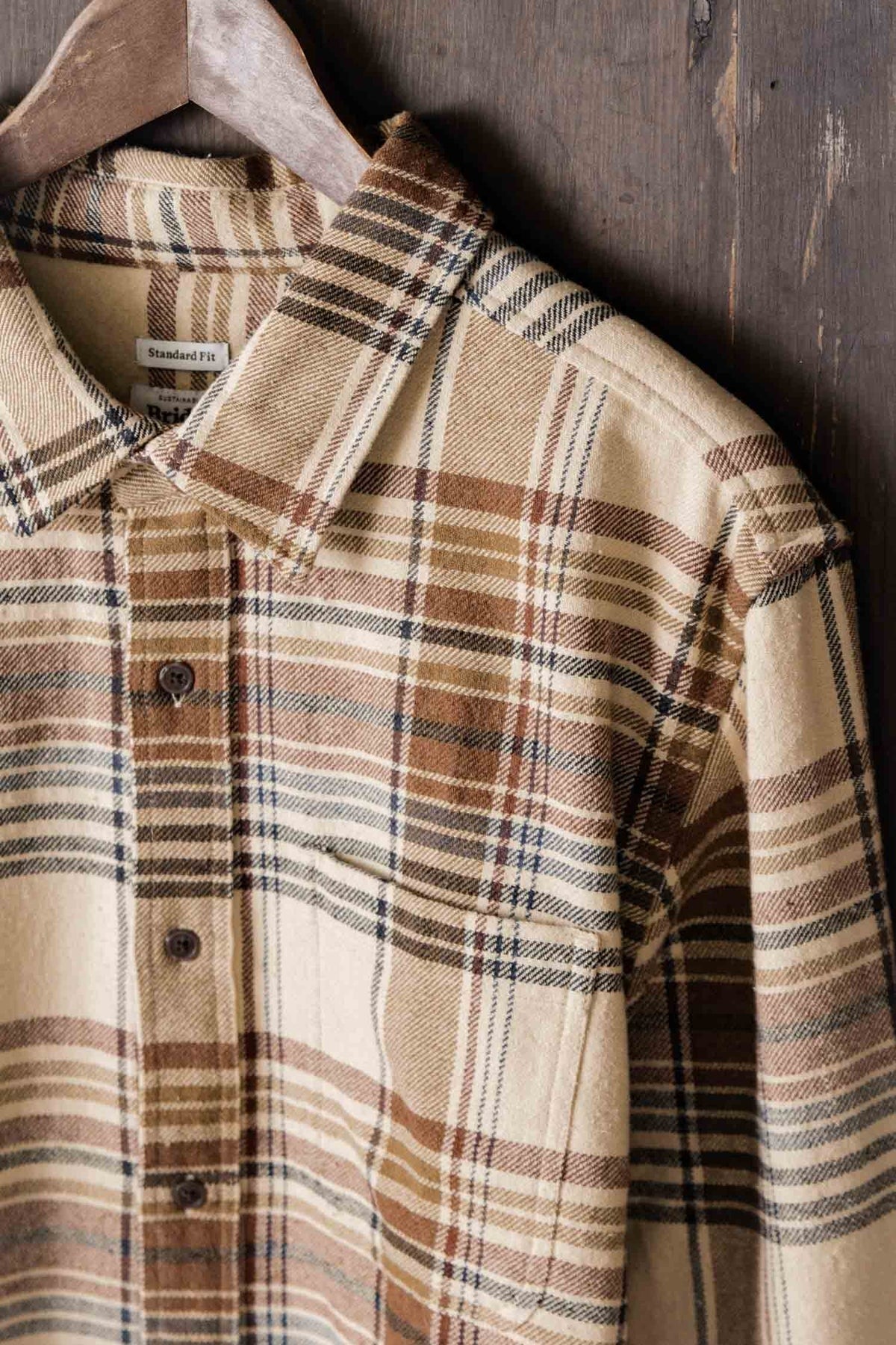 Larson Shirt Latte Plaid