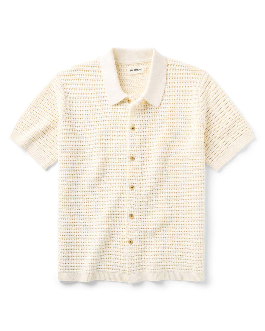 The Monterrey Sweater Polo Vintage White Crochet