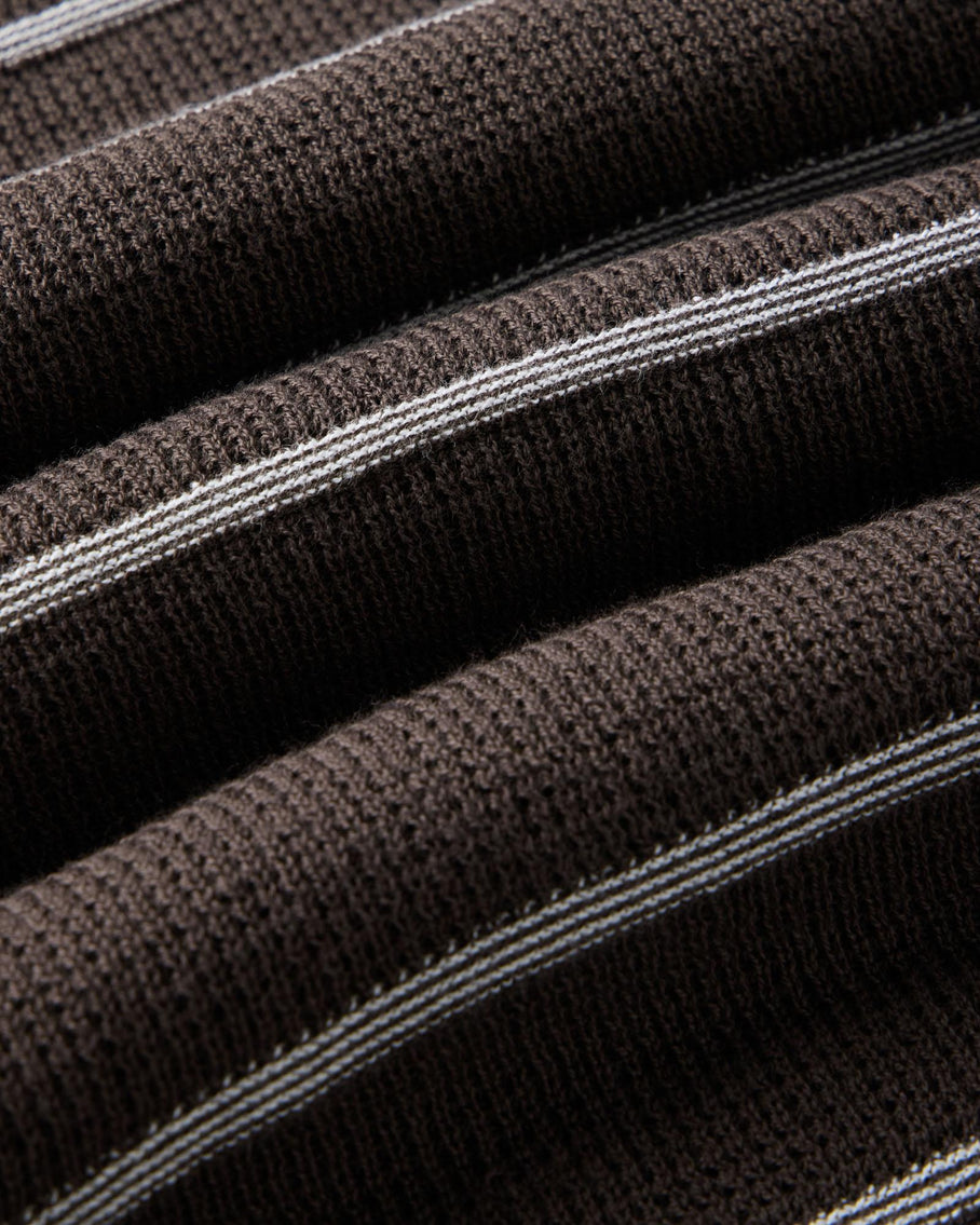 The Brody Sweater Tee Espresso Stripe