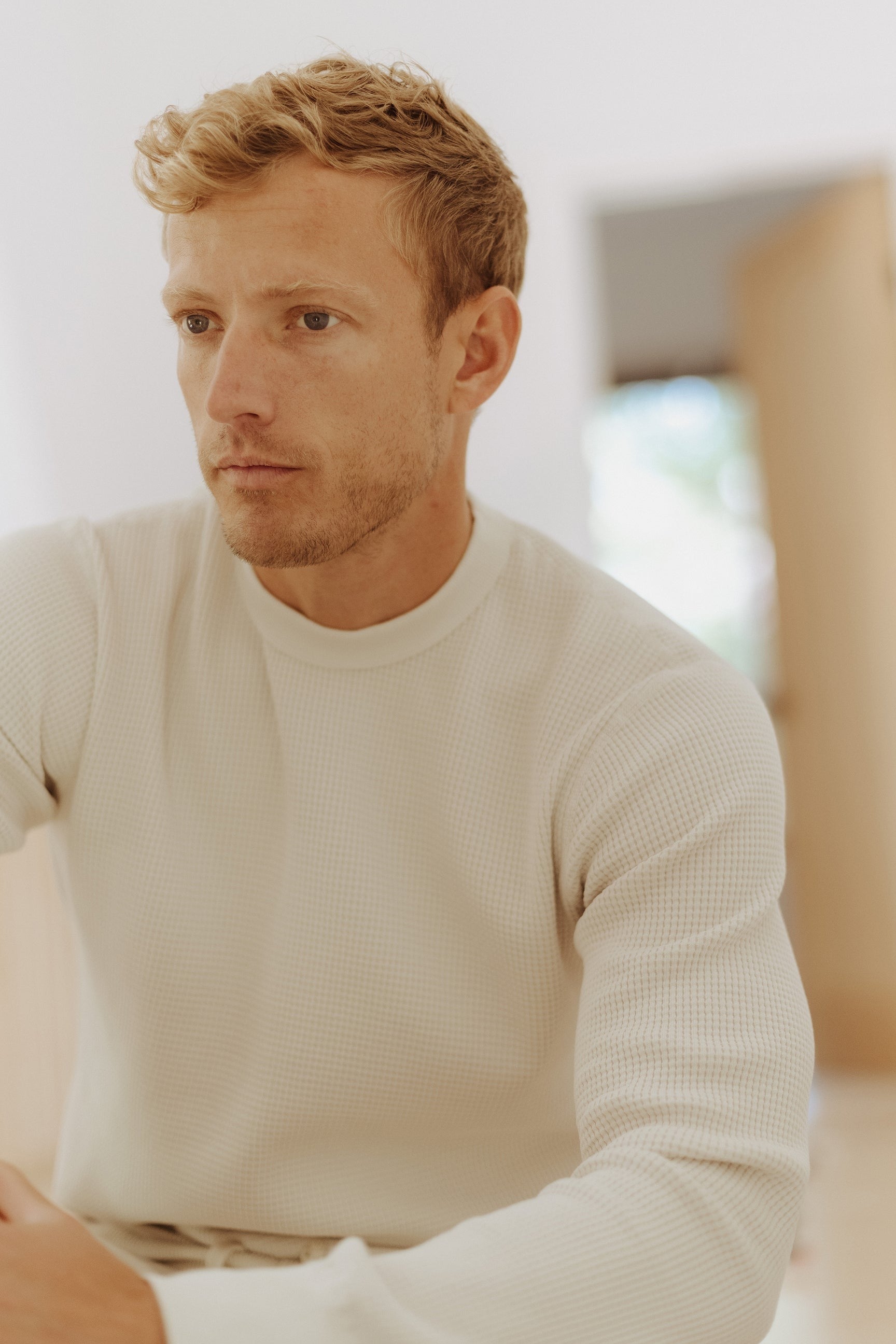 L/S Crew Waffle Tee Ash
