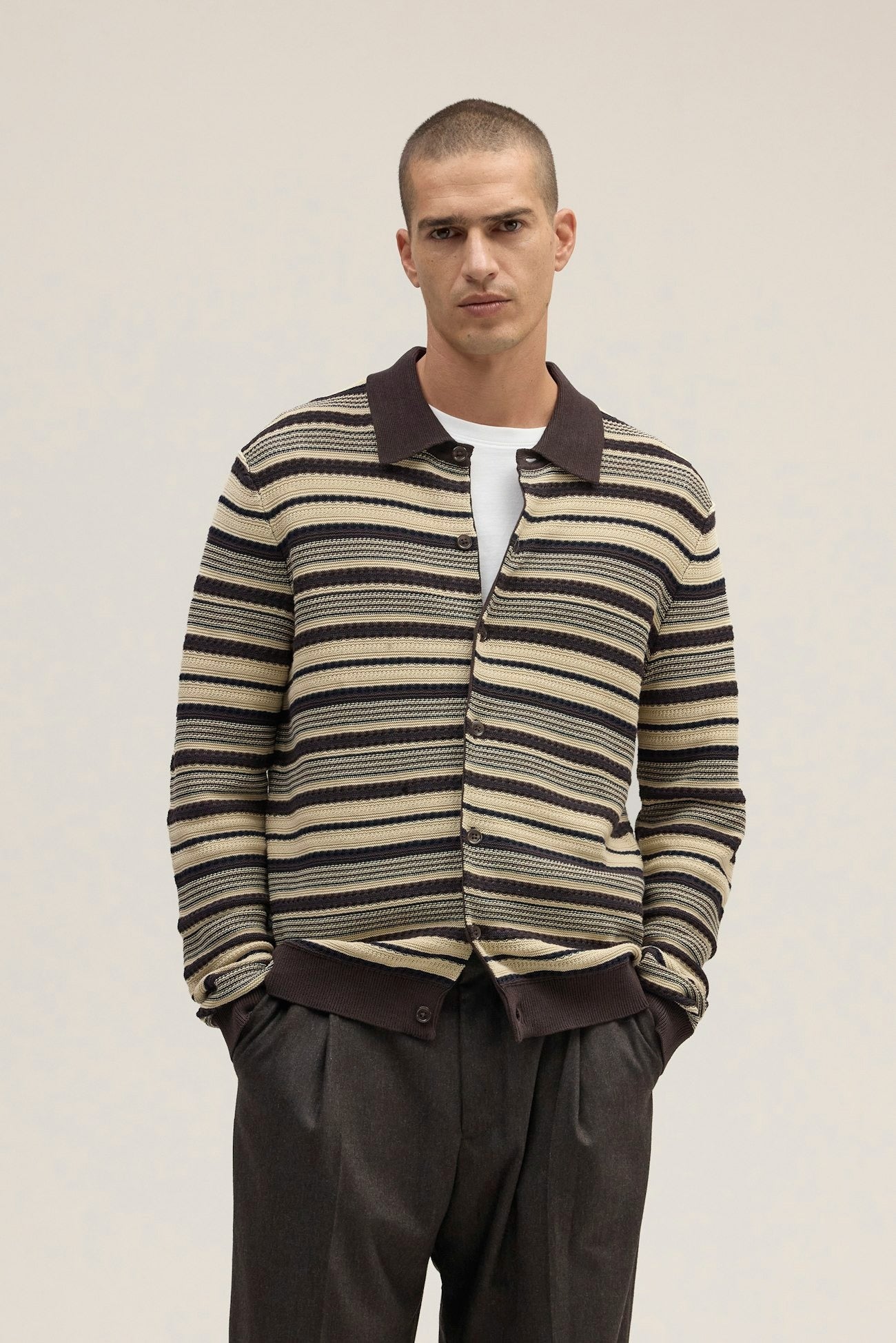 Nolan L/S Polo Dusky Port