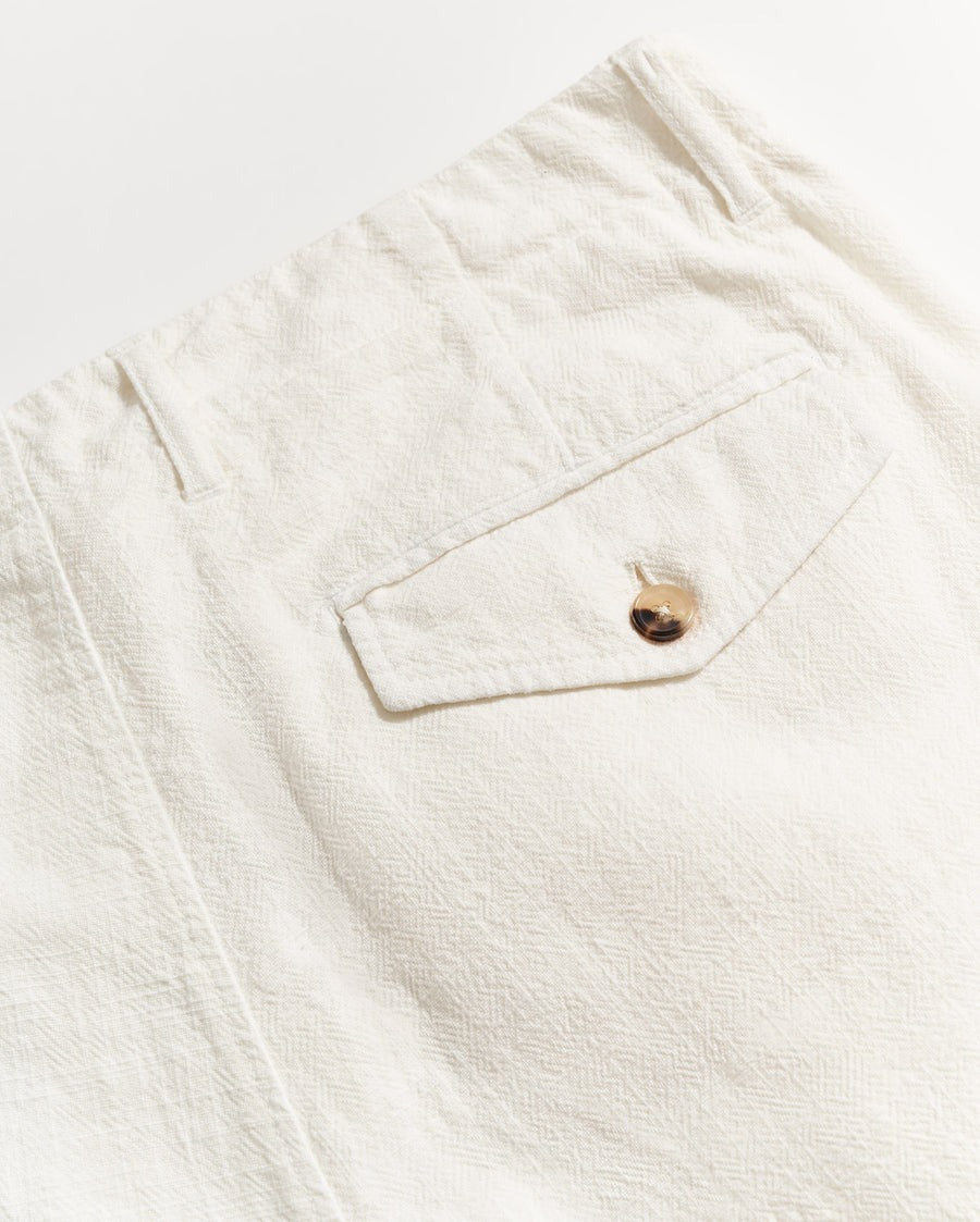 Slub Cotton Short Tinted White