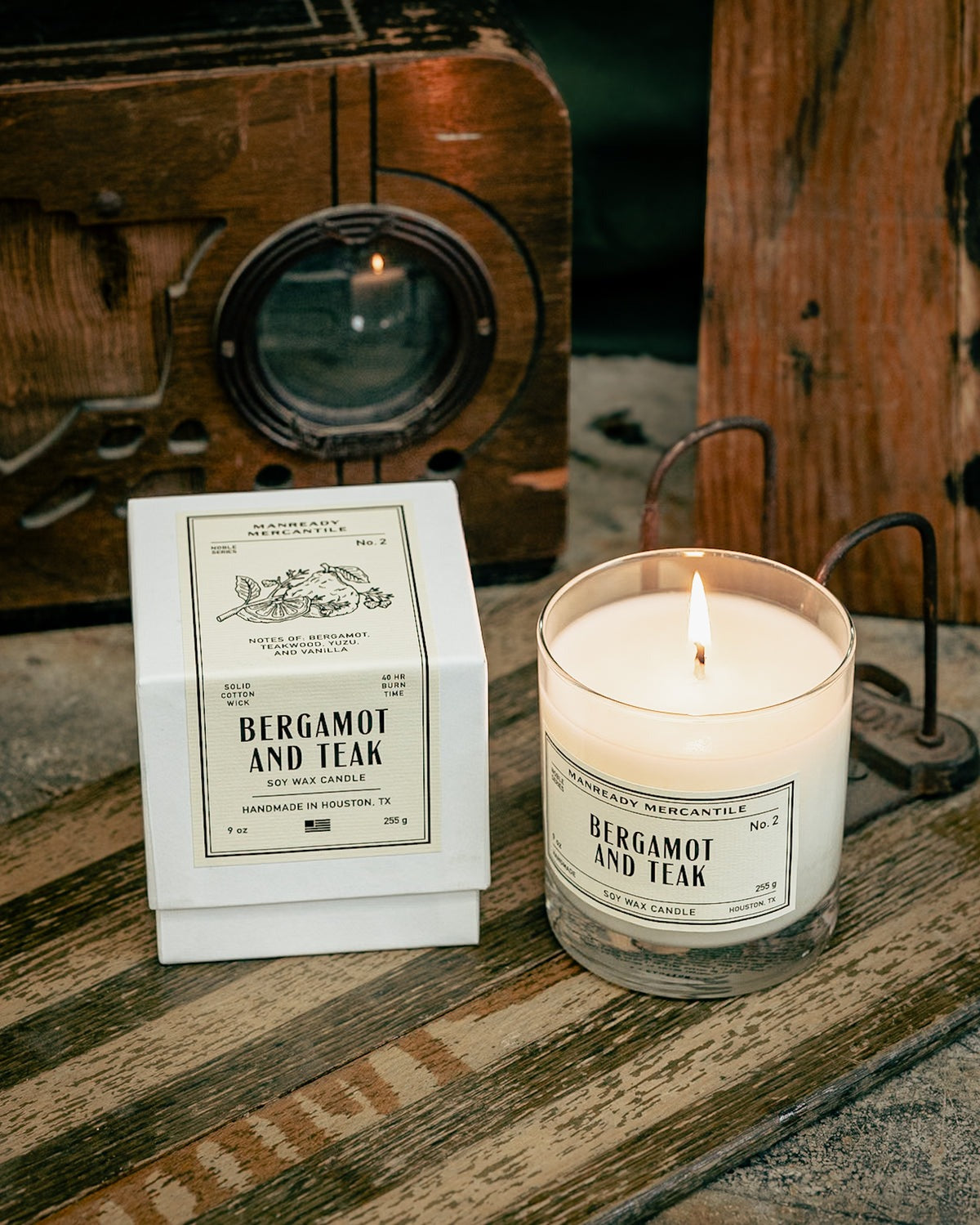 The Noble Series Soy Candle - Bergamot & Teak