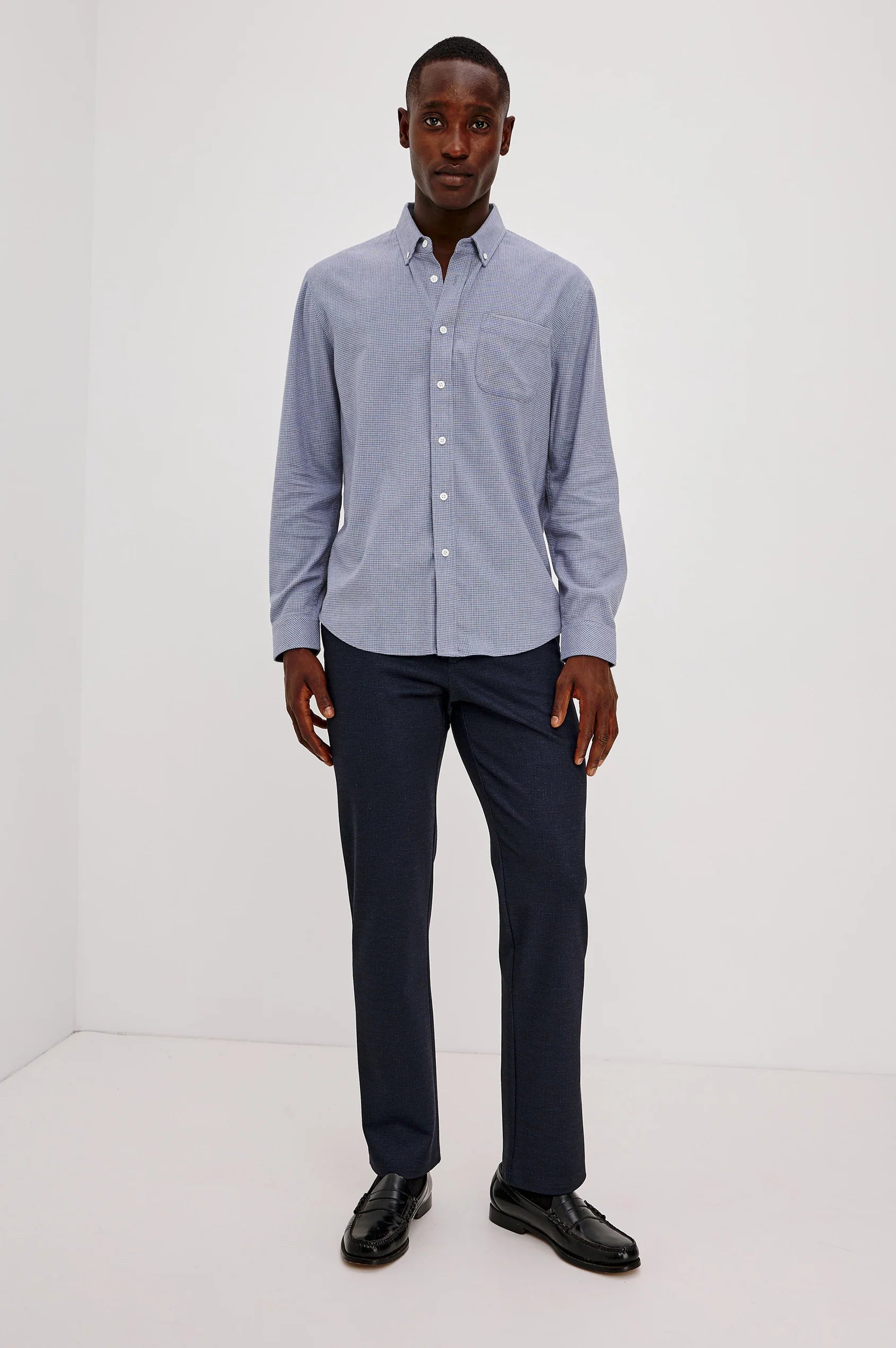 Vance Blue Heather Grid