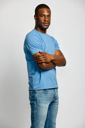 Crew Neck T-Shirt Azure