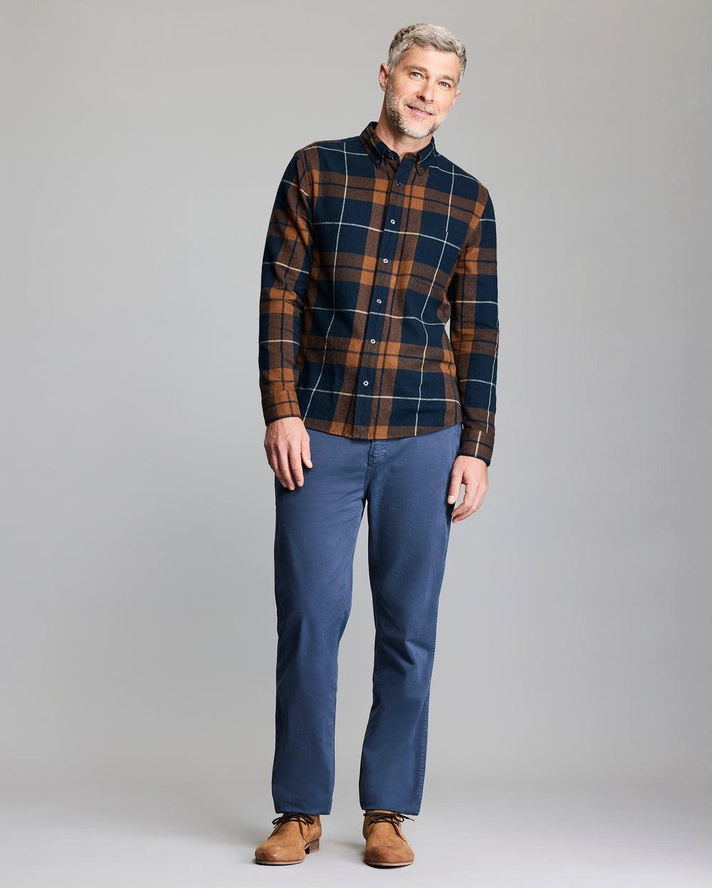 Brushed Bold Plaid Tuscumbia Shirt Carbon Blue Multi