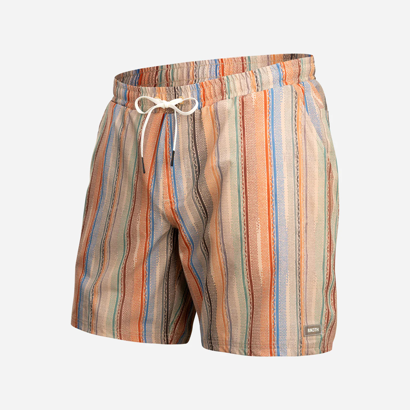 Shoreline Swim Short 2N1 Ikat Stripe-Beige
