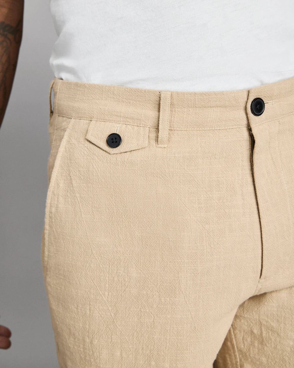Slub Cotton Moore Short Khaki