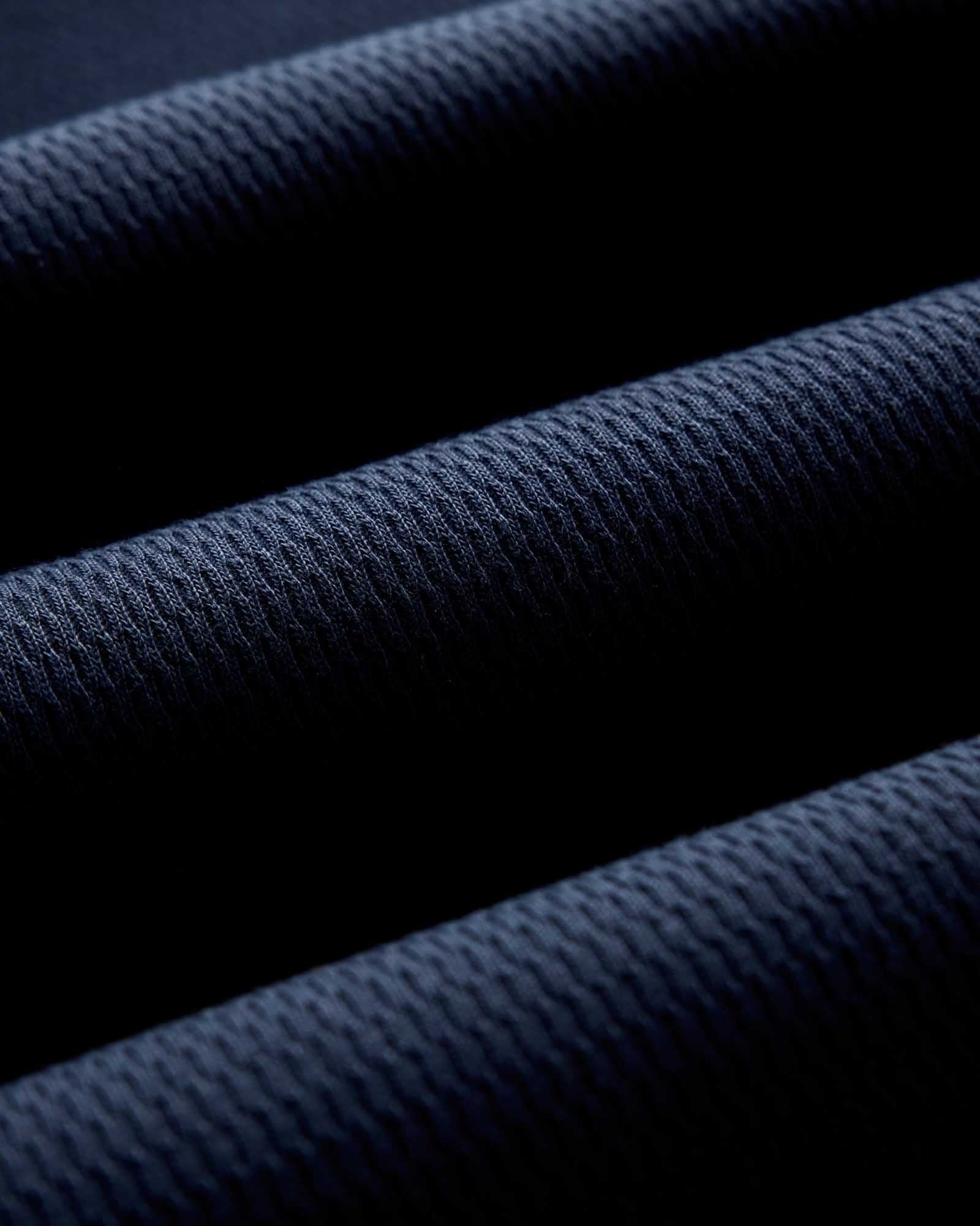 The Organic Cotton Crew Dark Navy Waffle