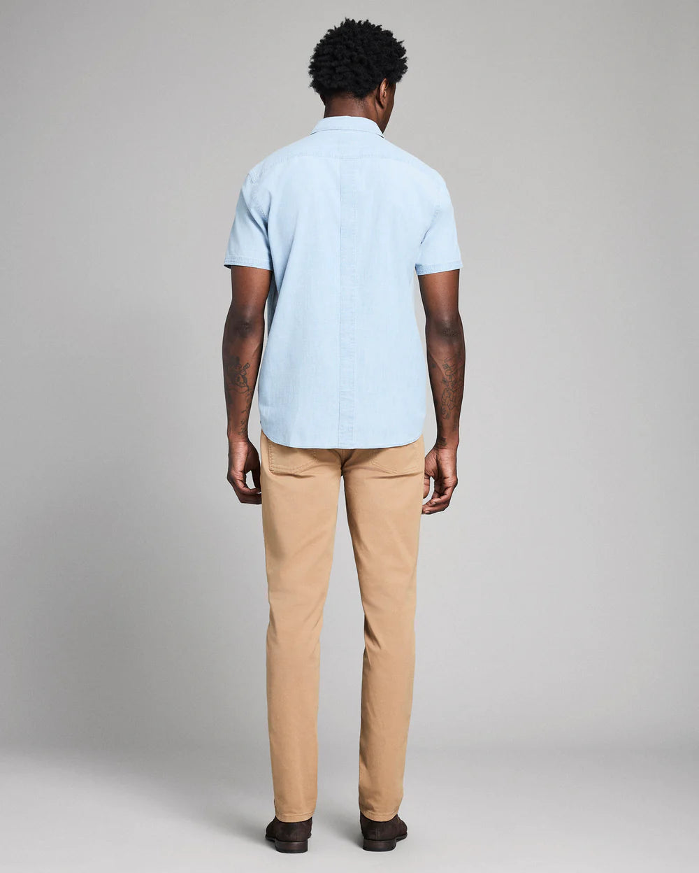 Short Sleeve Chambray Donelson Shirt Light Chambray