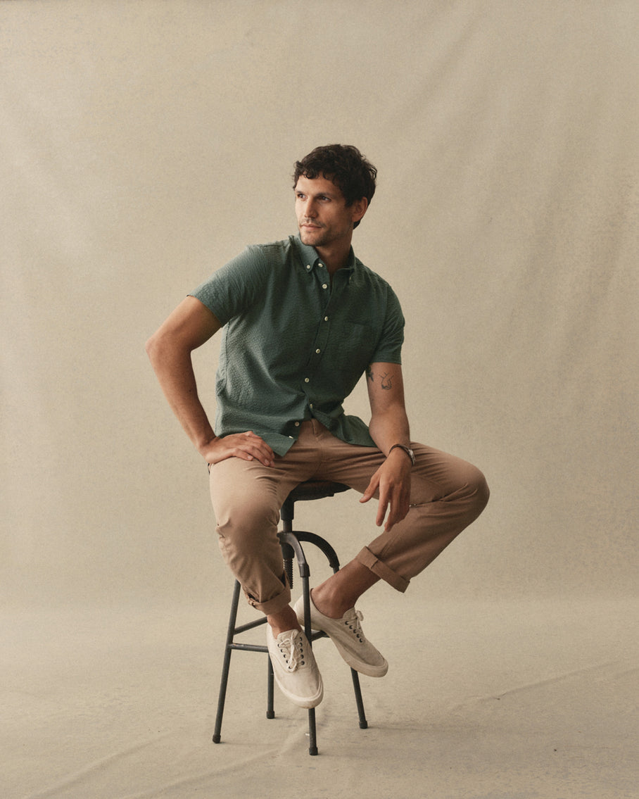 The Short Sleeve Jack Deep Sea Seersucker