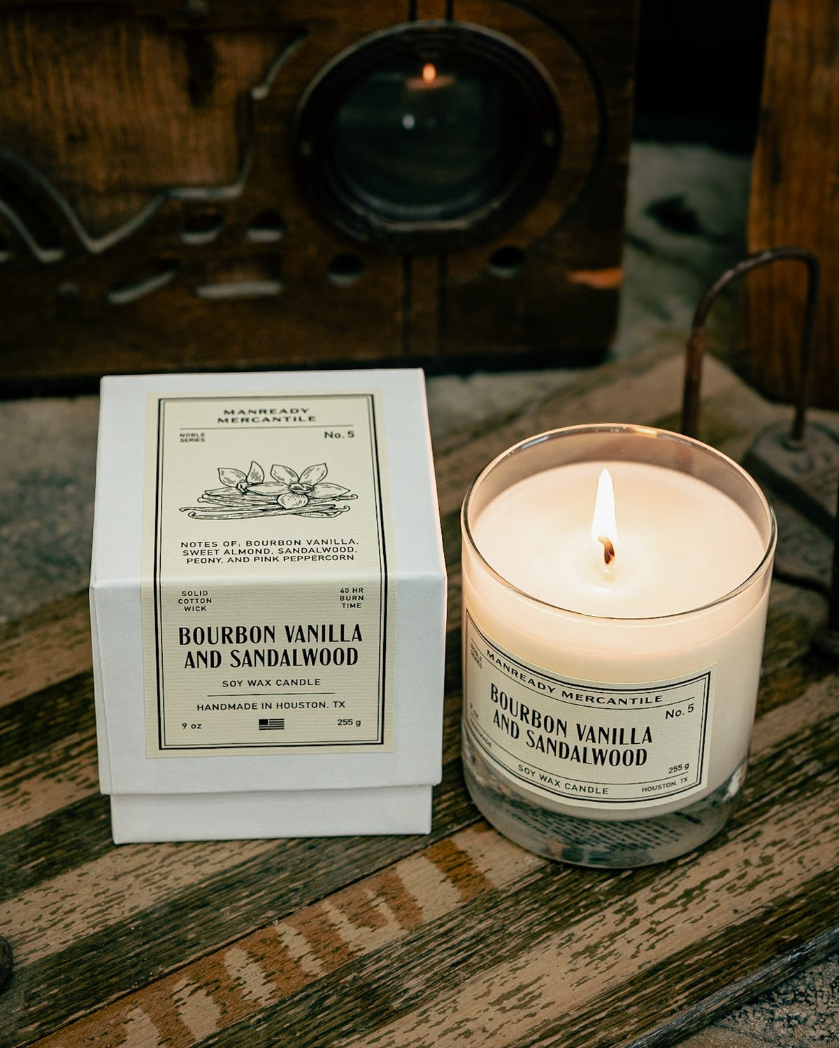 The Noble Series Soy Candle - Bourbon Vanilla & Sandalwood